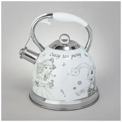 Чайник agness со свистком, 3л, индукцион. капсул. дно