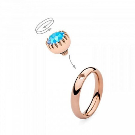 Шарм Qudo London light sapphire shimmer 617245 BL/RG