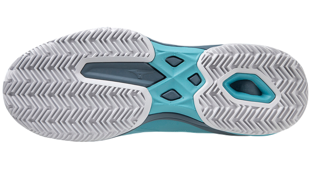 Мужские кроссовки теннисные Mizuno Wave Exceed Light CC - Бирюзовый