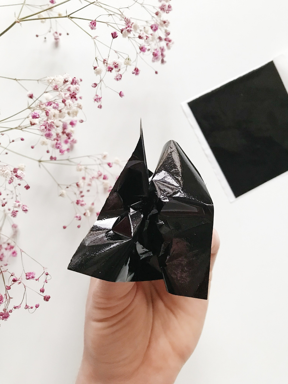 Зеркальная поталь "Mirror Shine", Black, 100 шт. 8*8,5см