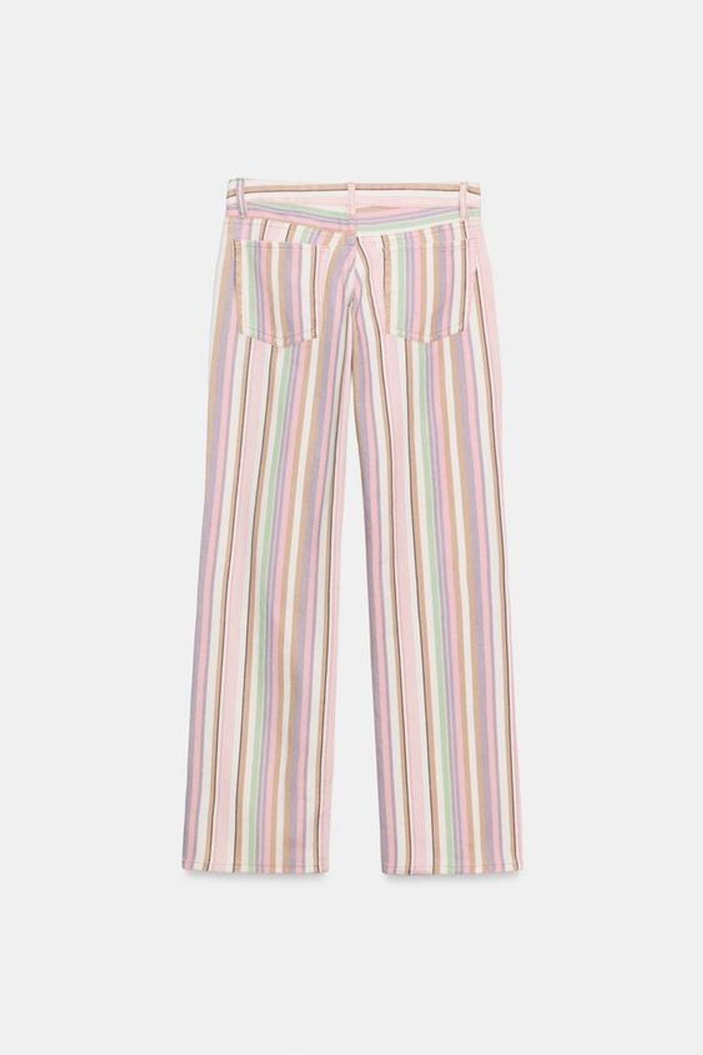 ZARA ДЖИНСЫ TRF WIDE LEG В ПОЛОСКУ С НИЗКОЙ ПОСАДКОЙ, ПОЛОСКИ