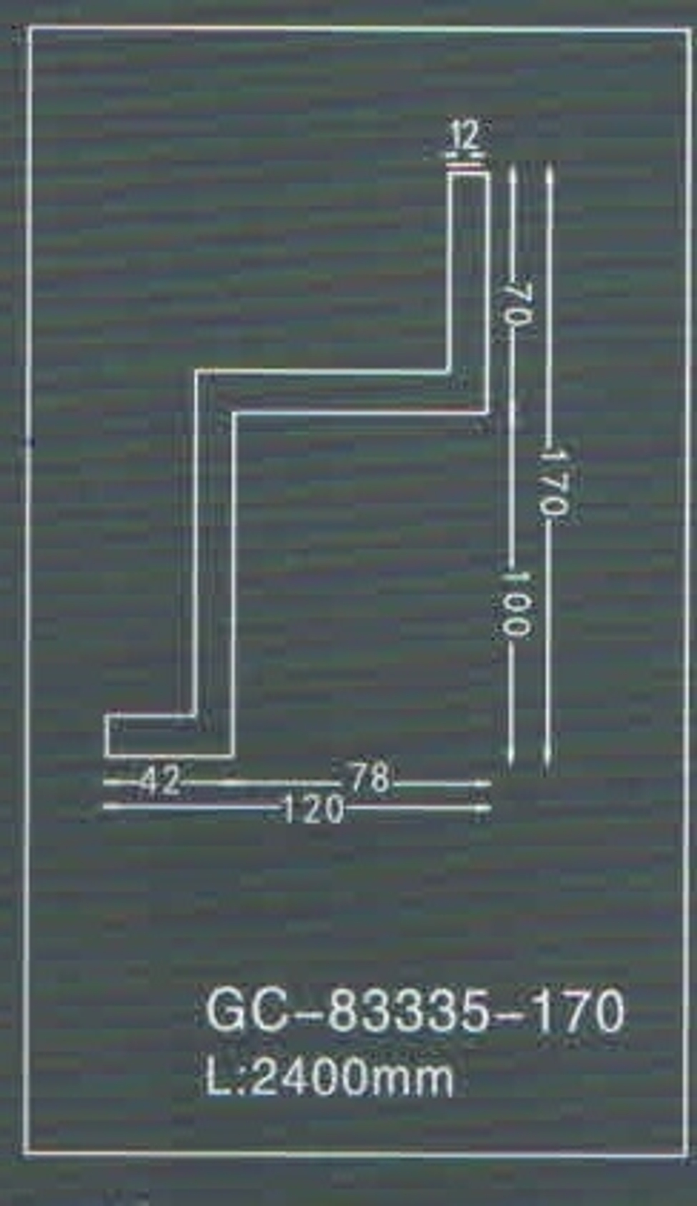 Карниз потолочный GC83335-170