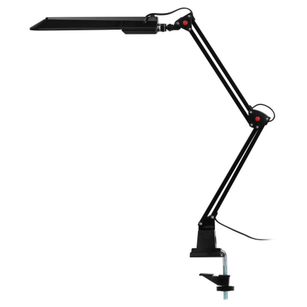 Настольный светильник ЭРА NL-201-G23-11W-BK с лампой PL на струбцине черный | Настольные светильники под лампу