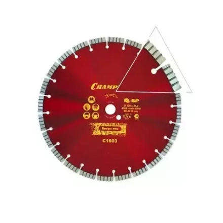 Диск алмазный CHAMPION бетон PRO 350/25,4/12 Concrete Crunch (железобетон, старый бетон)