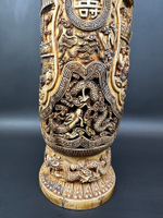 Монументальная резная ваза из кости