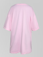 Футболка JN 087 удлиненная свободная с принтом спереди