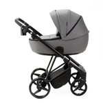 Детская универсальная коляска adamex Blanc 2 в 1 Deluxe BL-SA4 Серая экокожа