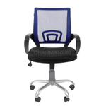 Кресло оператора Chairman 696 Silver сетка/ткань синий/черный