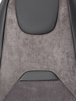 Чехлы Люкс Scania 5 серия Высокое и низкое сиденье (экокожа, черный, серая вставка)