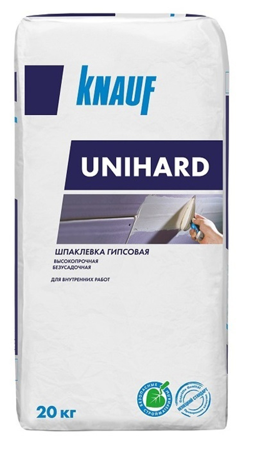 Кнауф шпатлевка гипсовая  Унихард высокопрочная безусадочная 20кг