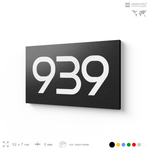 Номер на дверь 939, табличка на дверь для офиса, квартиры, кабинета, аудитории, склада, черная 120х70 мм, Айдентика Технолоджи
