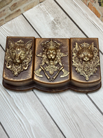 Шкатулка 3-х секционная "Лев"