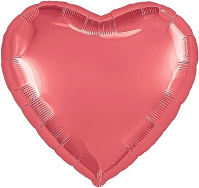 Шар фольга Сердце Кармин 48 см УЖЕ с гелием