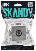 SKANDY Розетка TV оконечная SK-A12N металл никель IEK