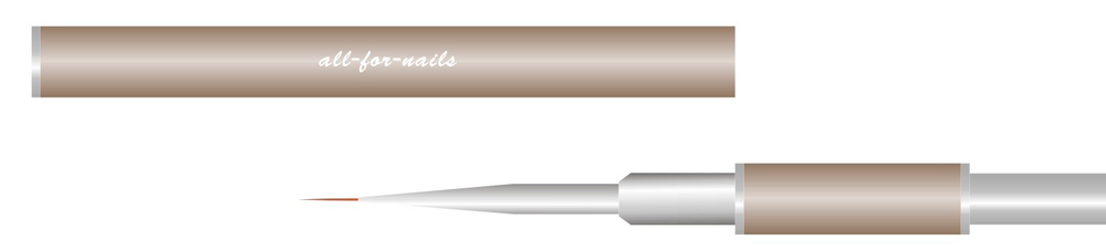 All-for-nails, Кисть для дизайна  #01 волосок складная в металлическом корпусе, 1 шт