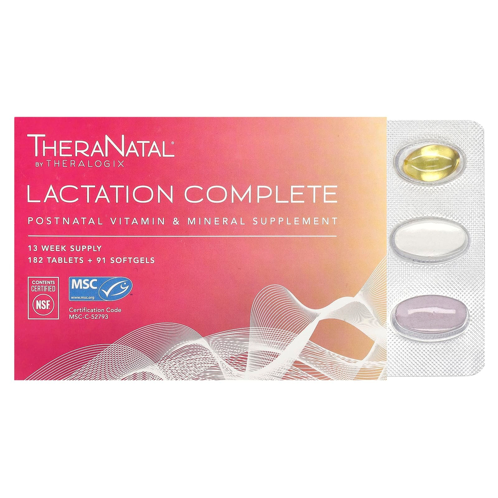 Theralogix, TheraNatal, для лактации, 182 таблетки + 91 мягкая таблетка