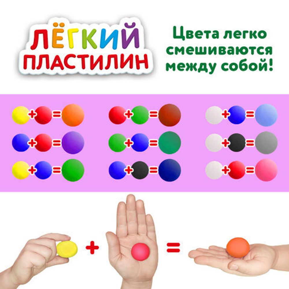 Пластилин супер лёгкий воздушный 36 шт (32 цвета +2 белых + 2 черных) 360 г, 3 стека, ЮНЛАНДИЯ, 105908