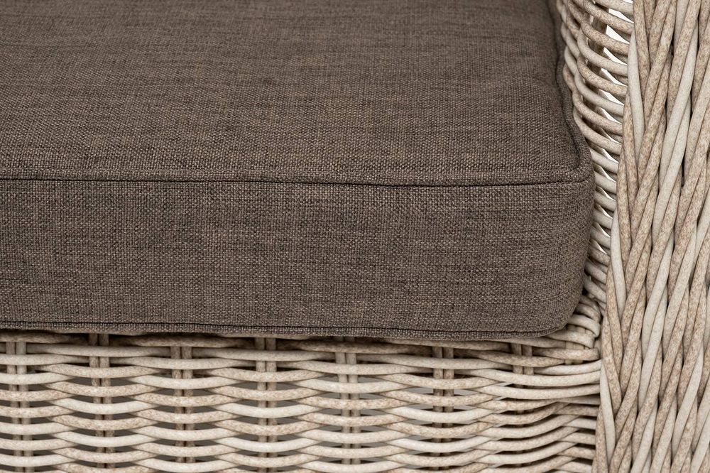 "Гляссе" диван трехместный из искусственного ротанга, цвет бежевый