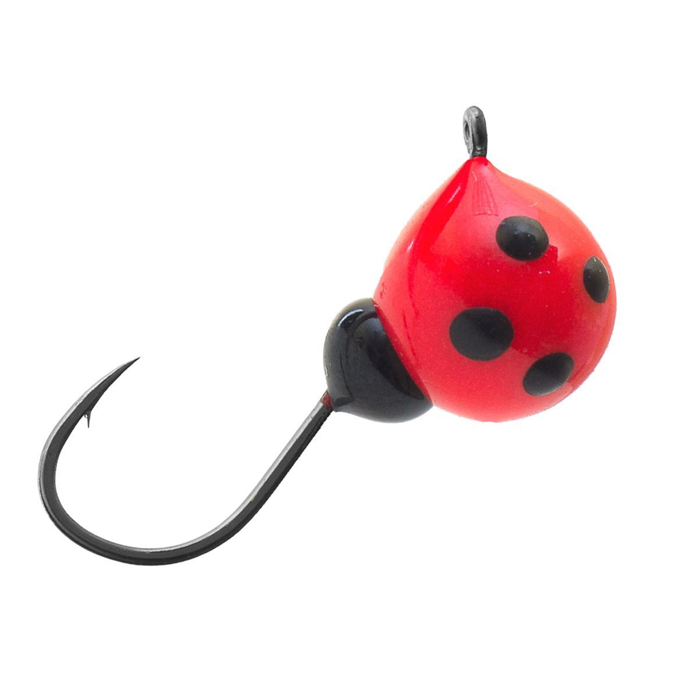 Мормышка вольфрамовая LumiCom ДРОБИНА С УШКОМ (обмазка-точки), 5,5мм, Gt, 10 штук в упаковке