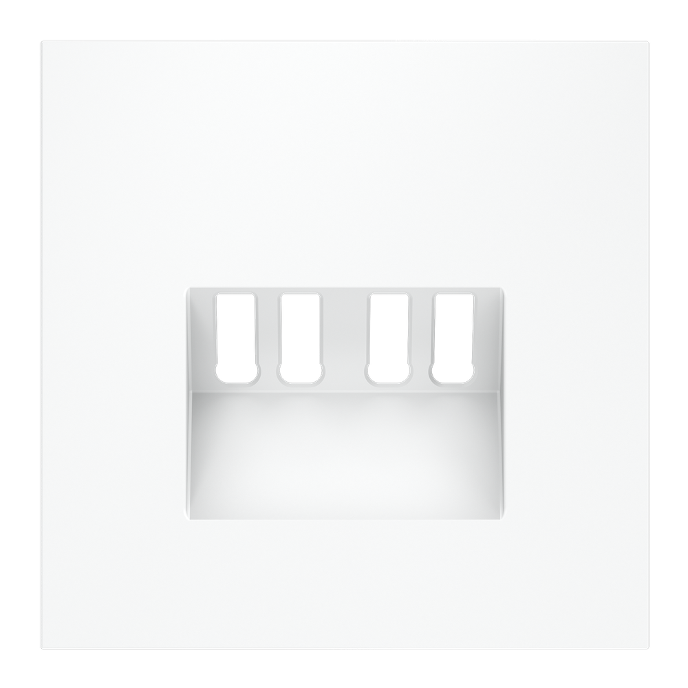 Накладка для розетки акустической 4-местной , S70 (белый матовый)