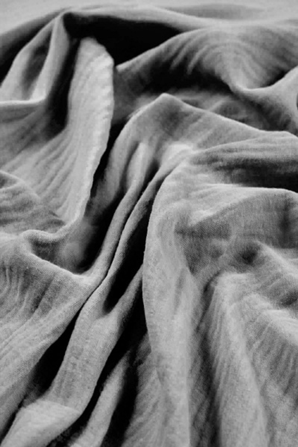 Ткань Муслин двухслойный, 125 гр/м2, 100% хлопок, ш. 145 см, серый