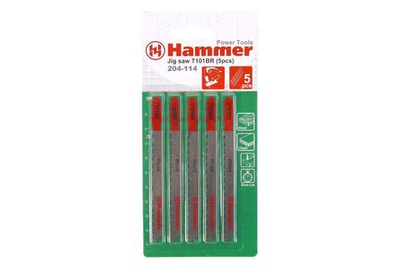 Пилки для лобзика HAMMER JG WD T101BR (5шт.)