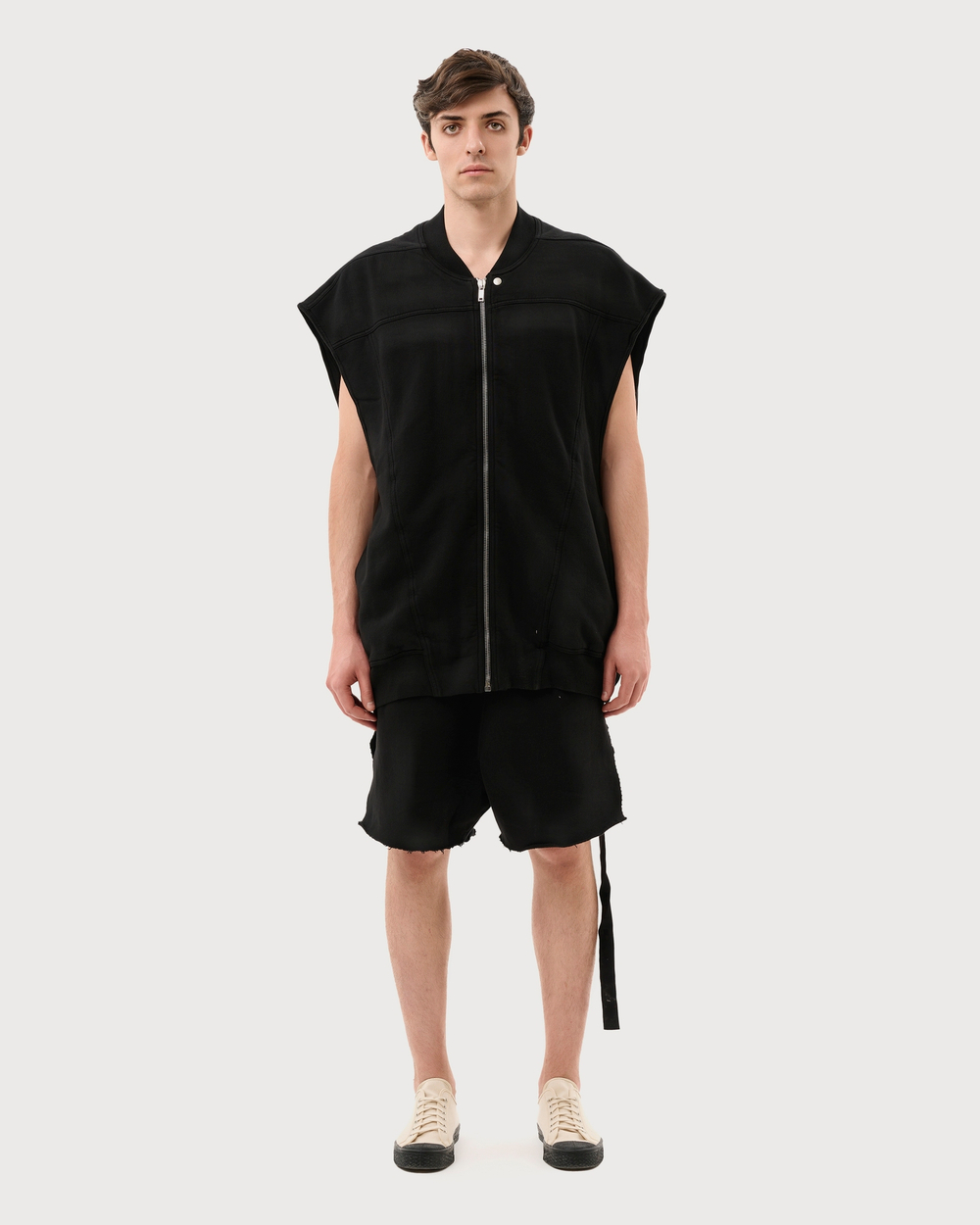 RICK OWENS DRKSHDW ШОРТЫ ИЗ ФЕЛЬПЫ ЧЕРНЫЕ LIDO LONG  BOXERS