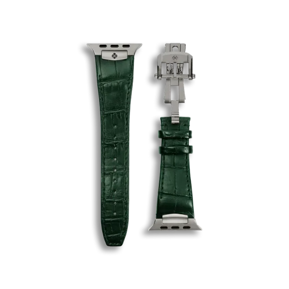 Ремешок для Apple Watch - Alligator Leather Green