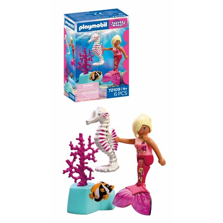 Playmobil Fantasy 72109 & Magic Русалка с морским коньком 6 деталей