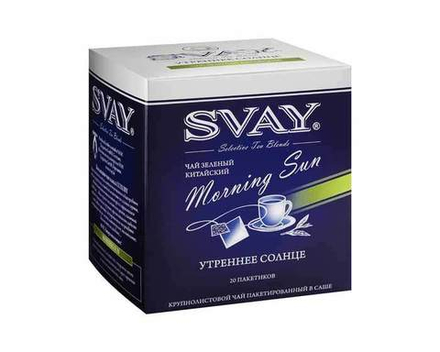 Чай зеленый китайский Svay Morning Sun, 20 пак/уп, 2 г (Свэй)