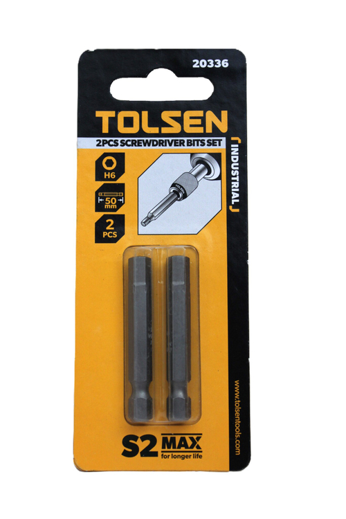 Набор односторонних бит TOLSEN "INDUSTRIAL" 1/4" HEX6х50мм 2шт. 20336
