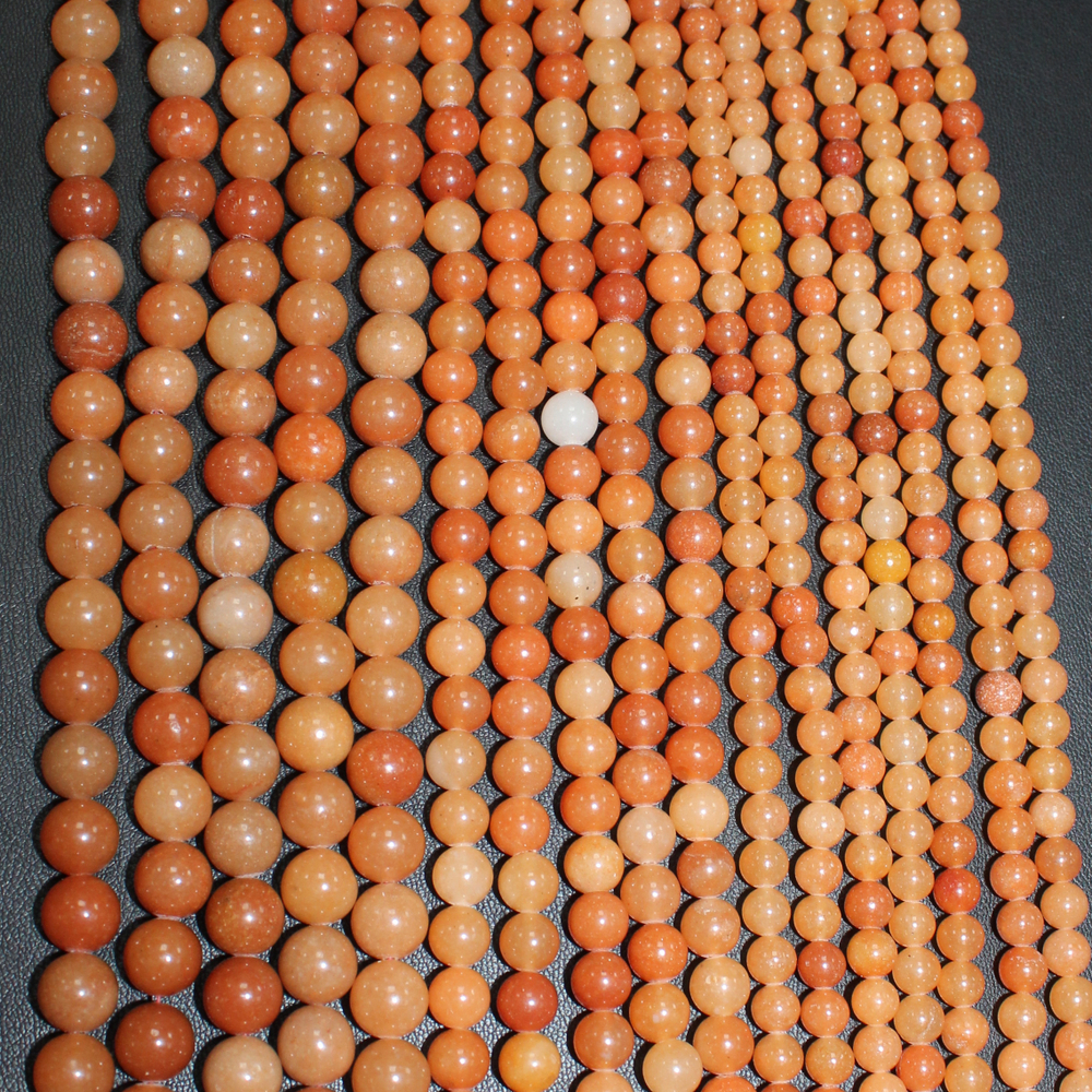 Авантюрин оранжевый 6мм 8мм 10мм