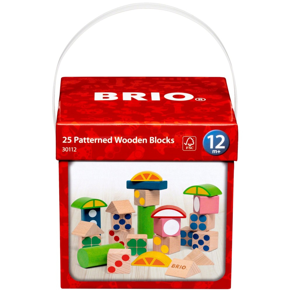 BRIO - Набор из 25 деревянных блоков в ведерке 30112