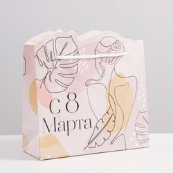 Пакет подарочный «Нежность», 25 × 26 × 10 см