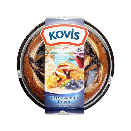 Пирог Kovis Каталонский черника с йогуртовым кремом 400 гр