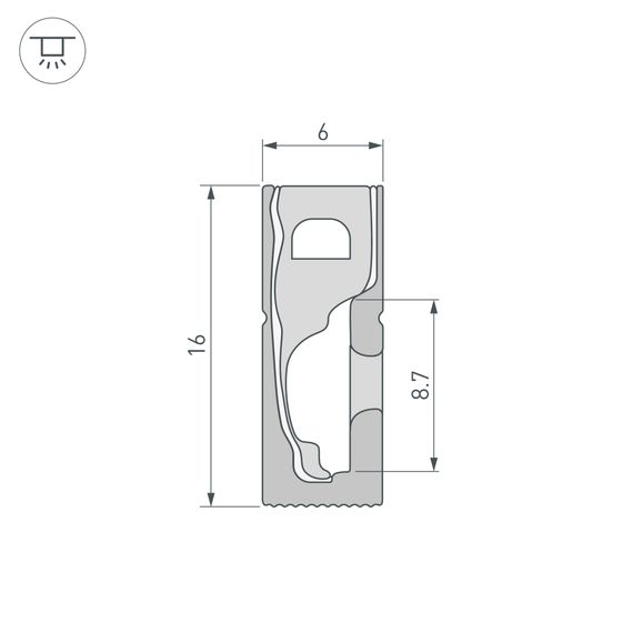 Профиль Arlight WPH-Flex-0616-Side-S9-5M Black 045788