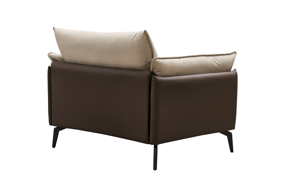 Кресло ELEGANTE NAPPA SF015 бежевый/коричневый #6615