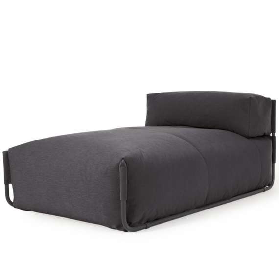 Пуф-шезлонг уличный Square для модульного дивана 165x110 черный