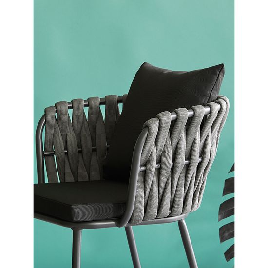 Стул braid, серый/черный