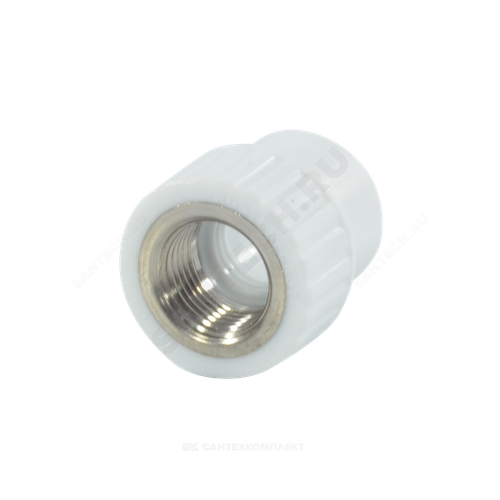 Муфта PP-R комбинированная белая Дн 20х3/4" ВР RTP (РосТурПласт) 10653