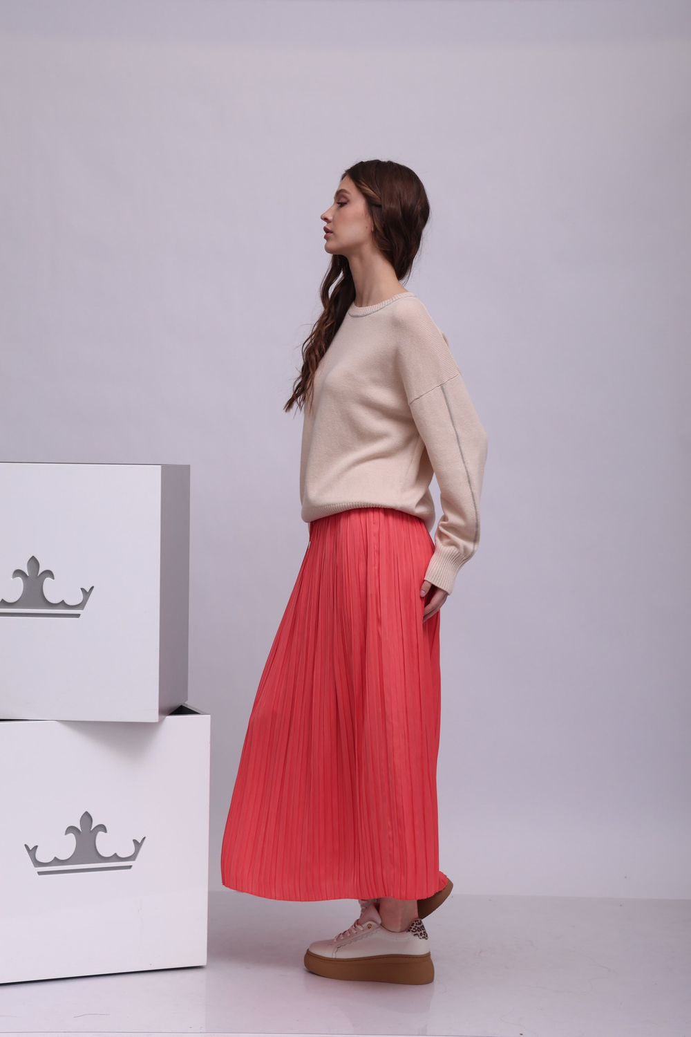 Юбка MARC AUREL 2282 кораловый гафре