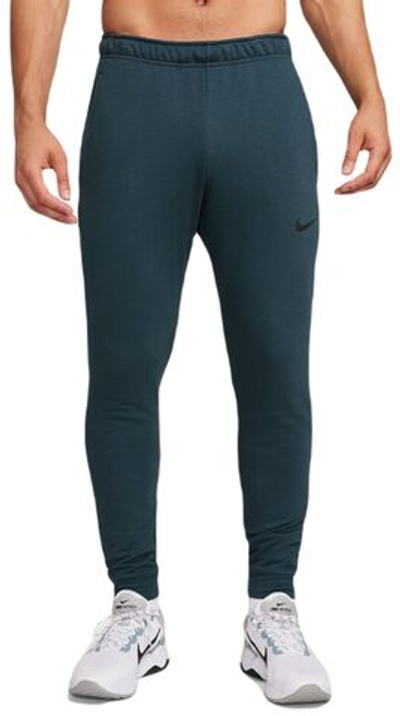 Мужские теннисные штаны Nike Dri-Fit Pant Taper - deep jungle/black