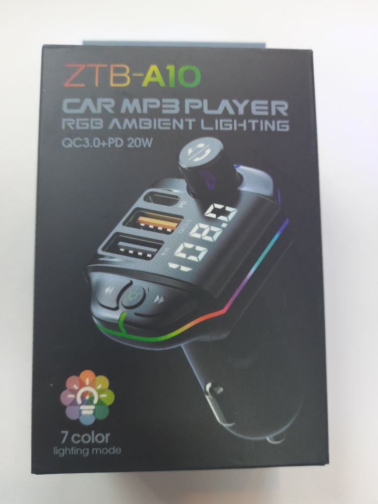 Авто FM трансмиттер ZTB-A10 Bluetooth 5.0+EDR/2USB3.0