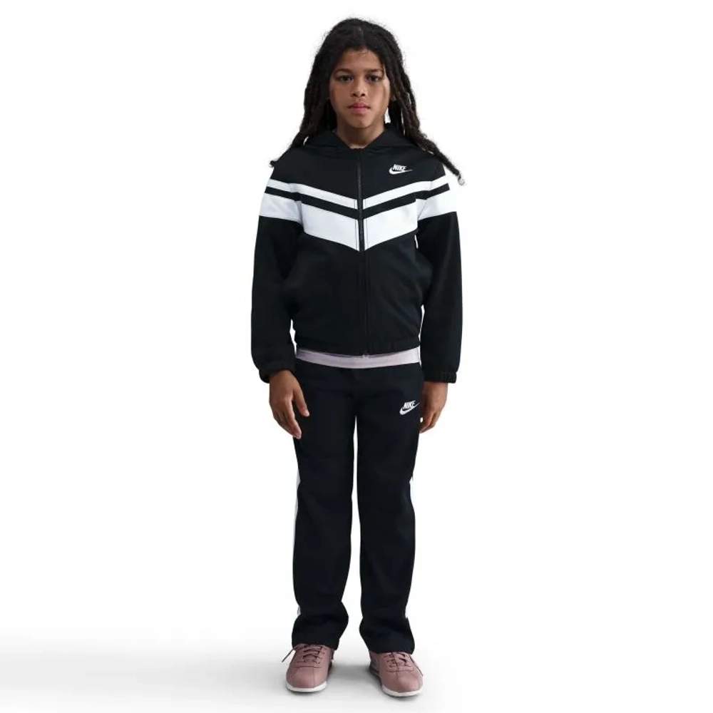 Детский теннисный костюм Nike Kids Sportswear Dri-Fit Hooded - black/white/white