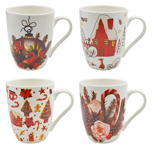 Кружка "Серия Новогодняя" 370 мл, 99973 микс керамика