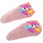 Зажимы для волос детские 2 шт «Boom- Лисичка Соня», микс 4 цвета, 5,5*2,5 см