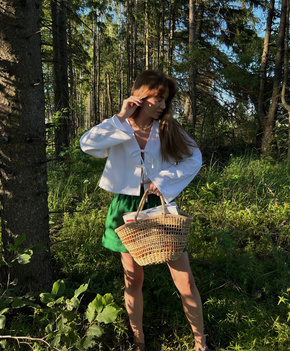 Рубашка с завязками