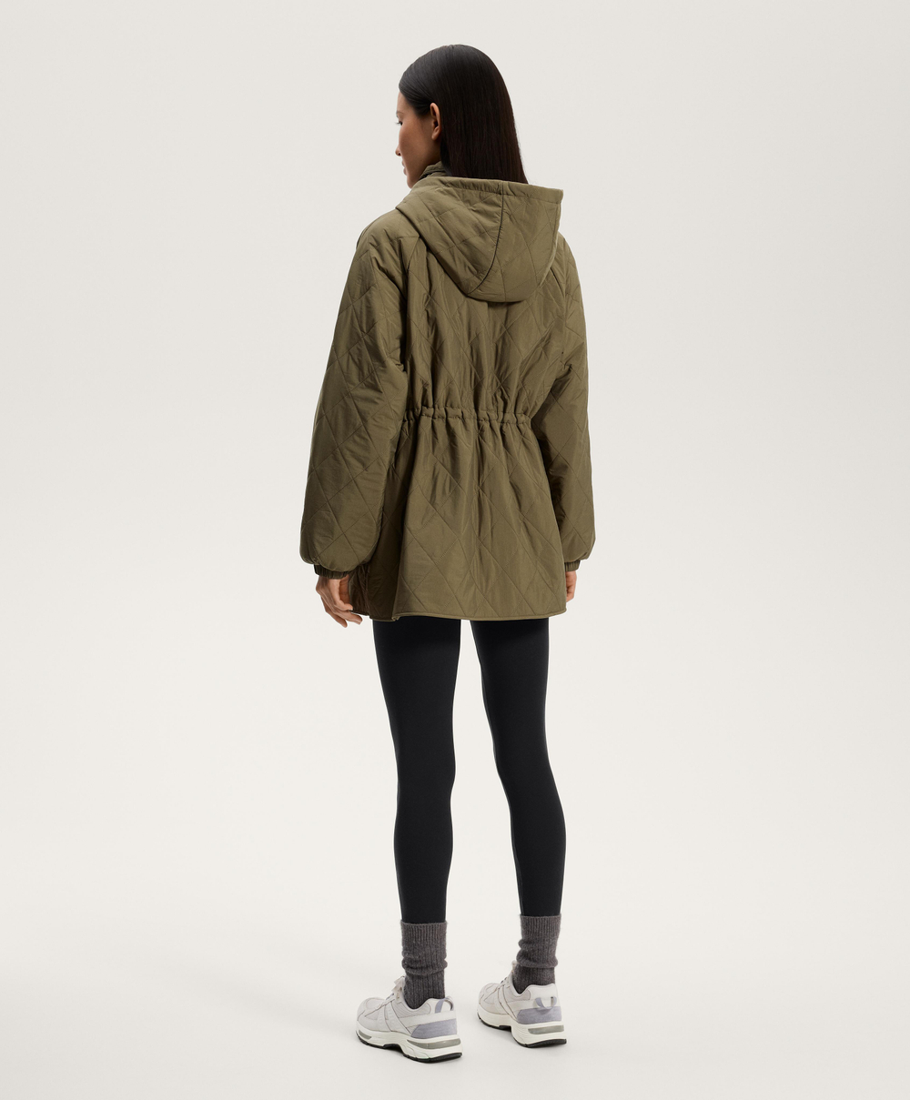 Oysho Длинная стеганая куртка FELLEX® с AEROGEL, хаки