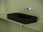 Раковина накладная прямоугольная 801x361x130, цвет черный матовый