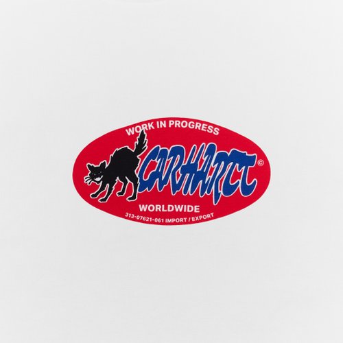 Футболка мужская Carhartt WIP Cat Sticker артикул:I032886_white - купить в магазине Дайс